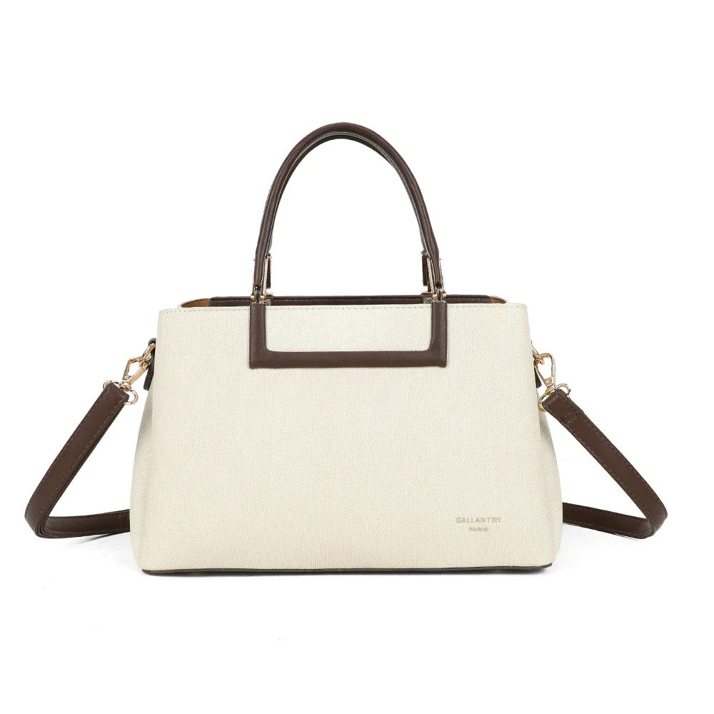 Gallantry Paris Cambridge sac à main toile beige