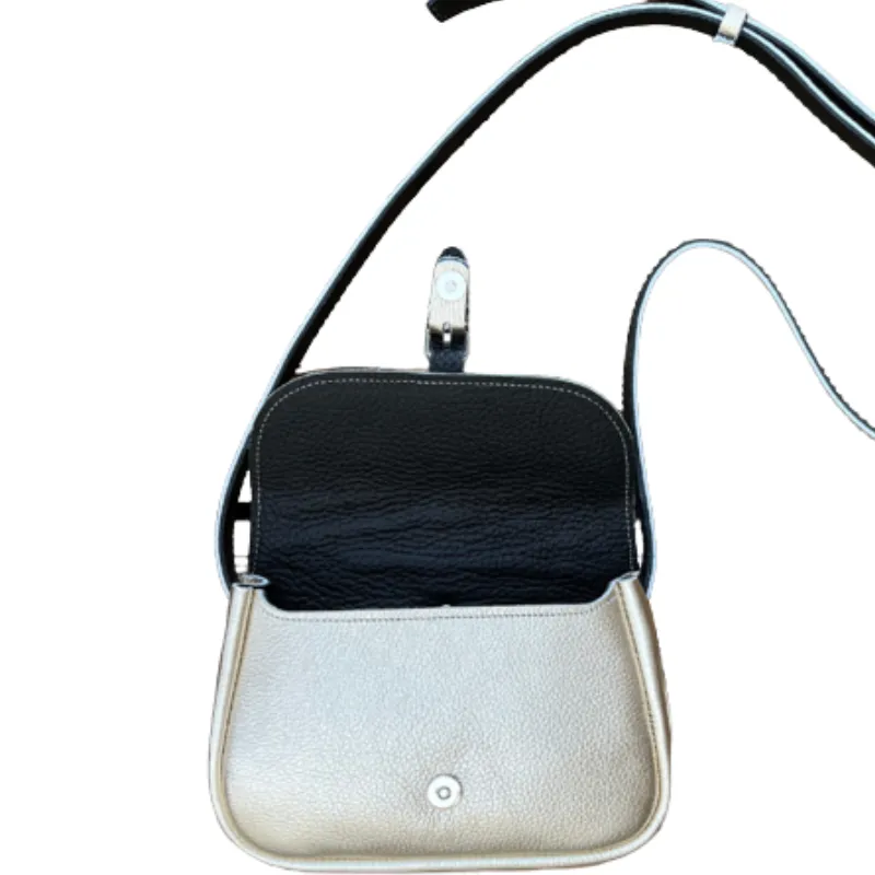 Hexagone Cuir Copine sac bandoulière cuir noir amovible
