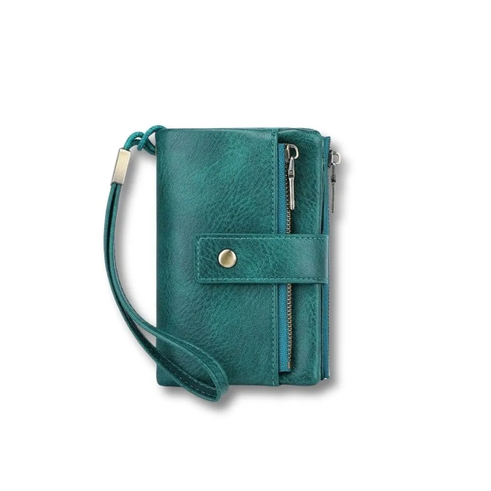 Maison Sacoches Isora Porte-Monnaie Femme Vert Cuir