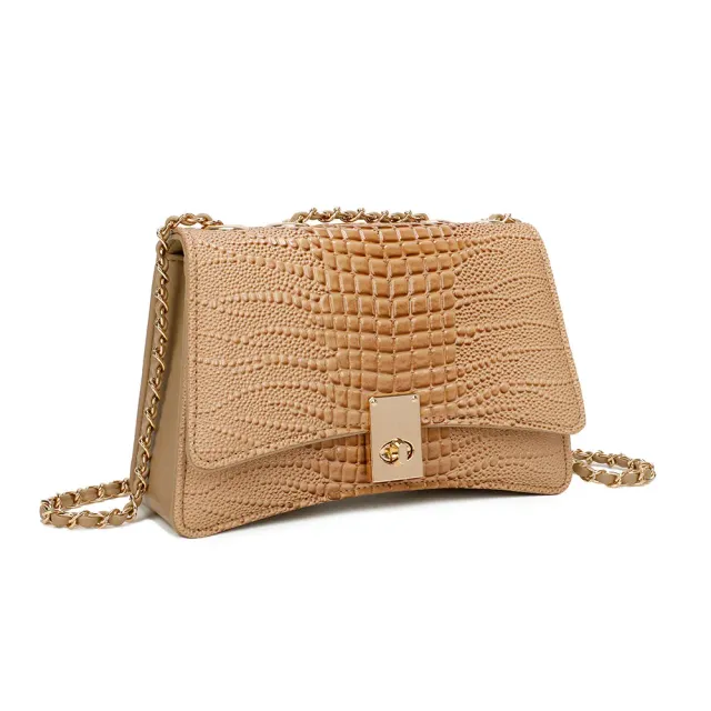 Gallantry Corail sac à main Noir croco