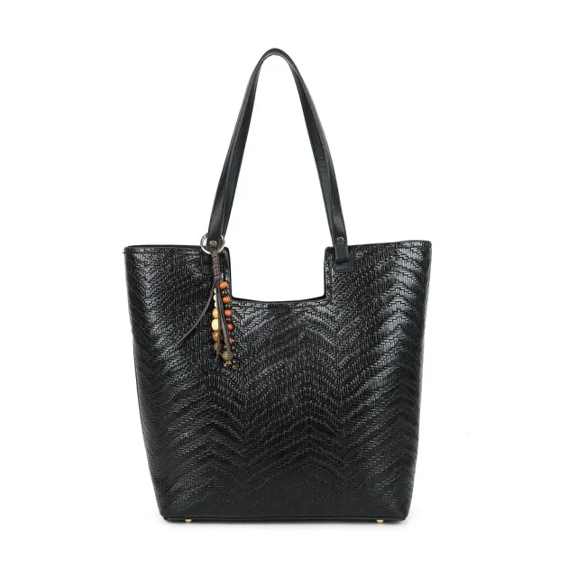 Gallantry Paris Honey sac cabas noir tressé