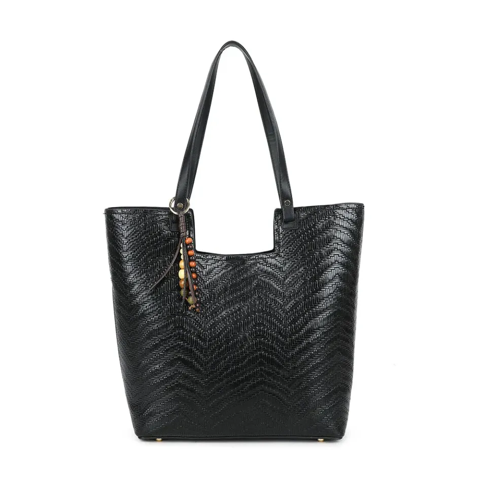 Gallantry Paris Honey sac cabas noir tressé
