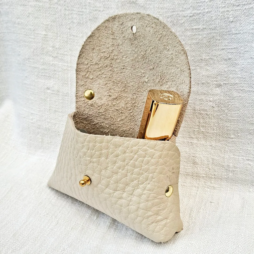 Atelier Anne R petit sac cuir blanc cassé grain café