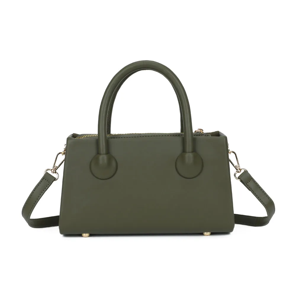 Gallantry Le Basile petit sac à main Vert Fonçé suédine