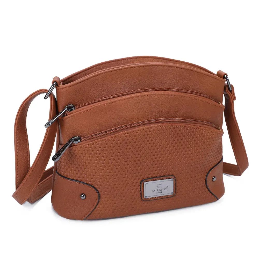 Gallantry Marceau sac bandoulière bordeaux multipoches