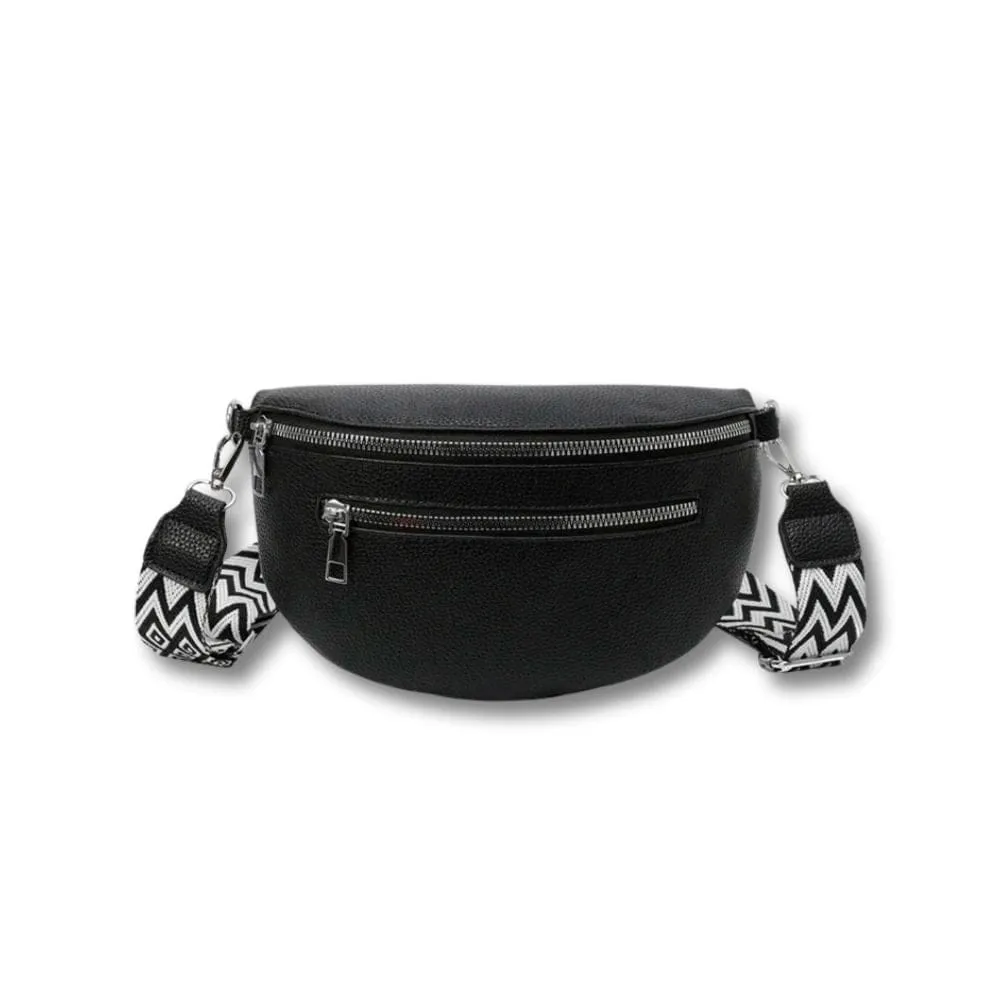 Maison Sacoches Roma sac banane femme rouge cuir