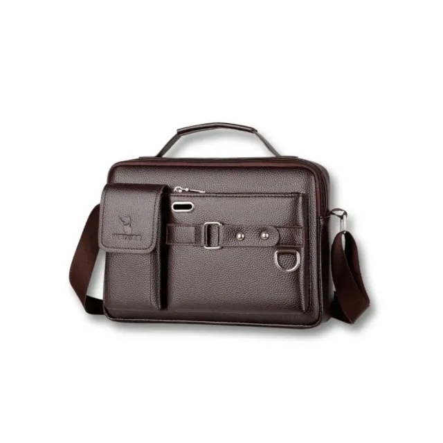 Maison Sacoches Jorn sacoche cartable marron cuir PU