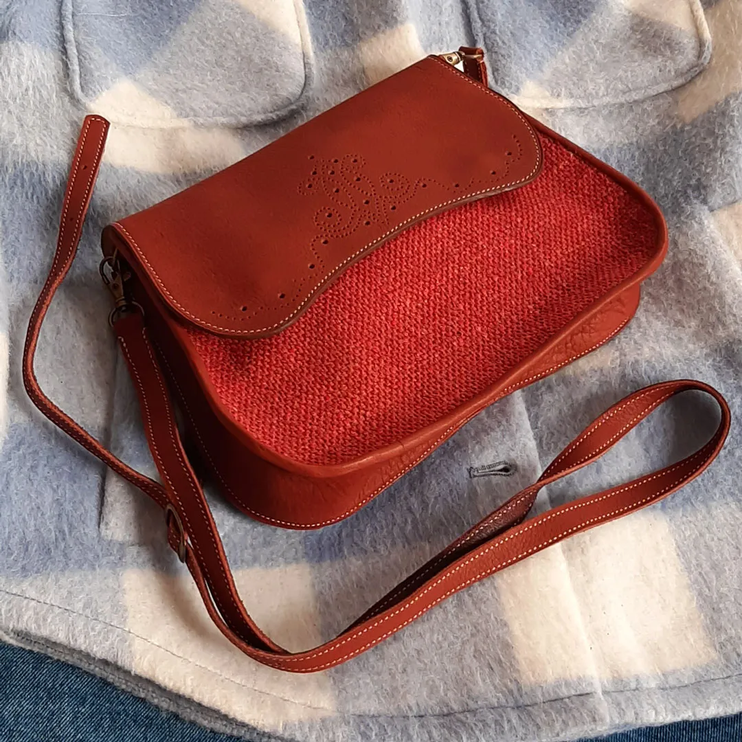 Atelier Anne R Gabeline besace cuir chocolat bandoulière