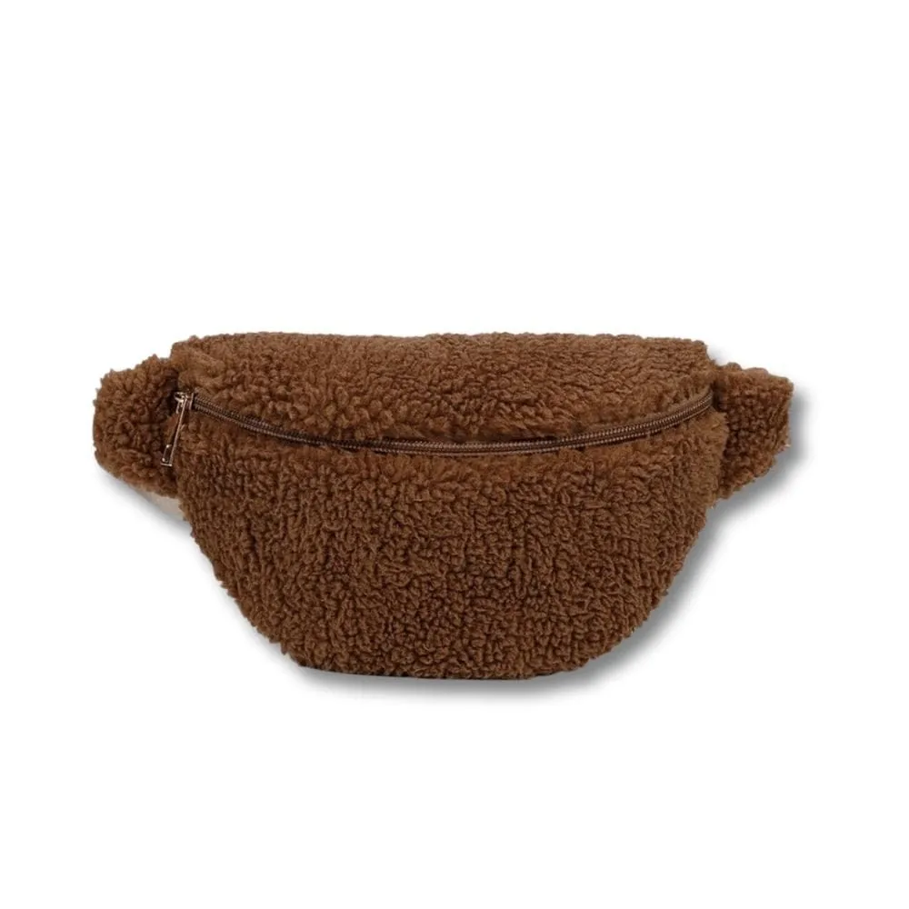 Maison Sacoches Lyna banane moumoute beige peluche 23 cm