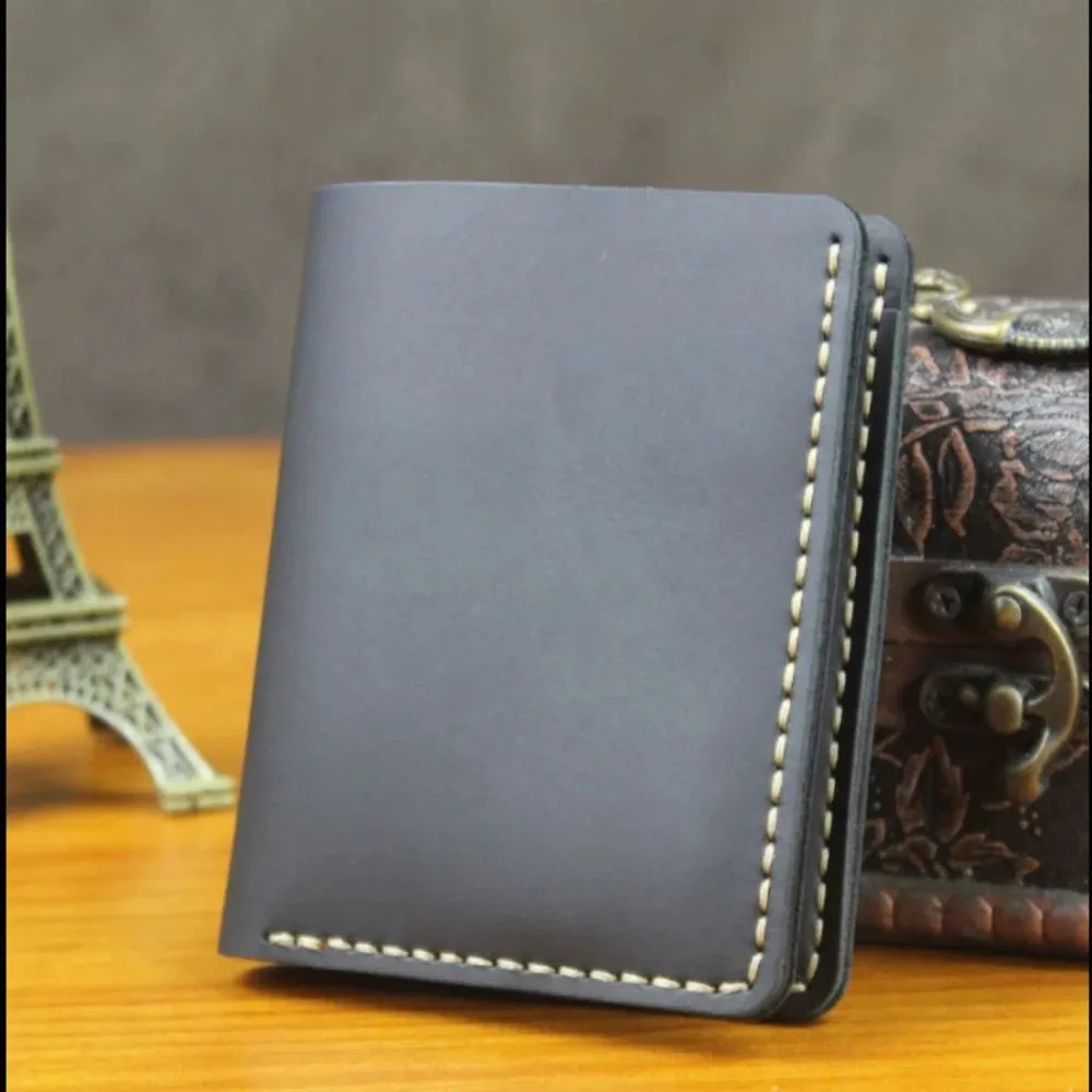 Mon Sacoche Portefeuille Cuir Café Vertical Homme