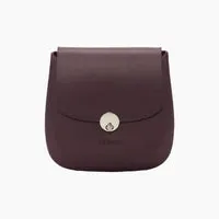 O bag Chase corps sac bordeaux fermoir argent