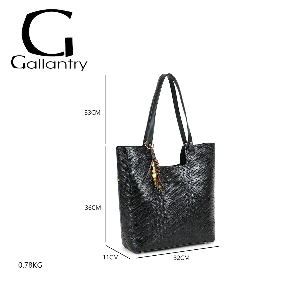 Gallantry Paris Honey sac cabas noir tressé
