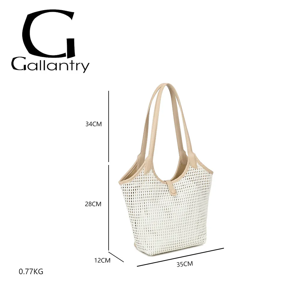 Gallantry Paris Oréna sac épaule beige ajouré
