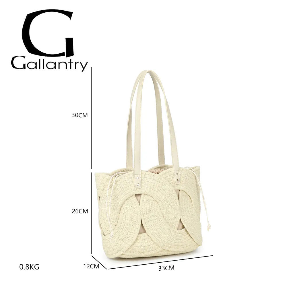 Gallantry Paris Candyloop sac cabas corde tressée or