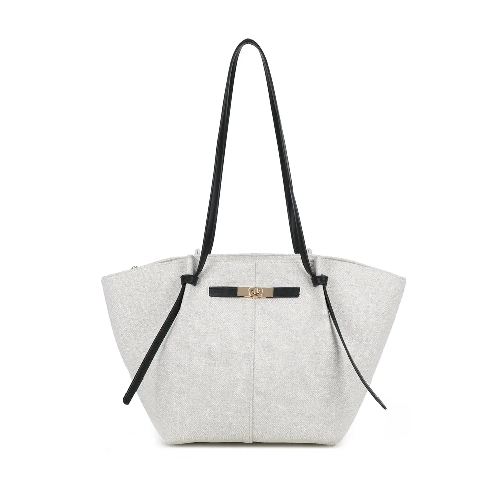 Gallantry Ivory cabas Beige/Coffee évasé léger