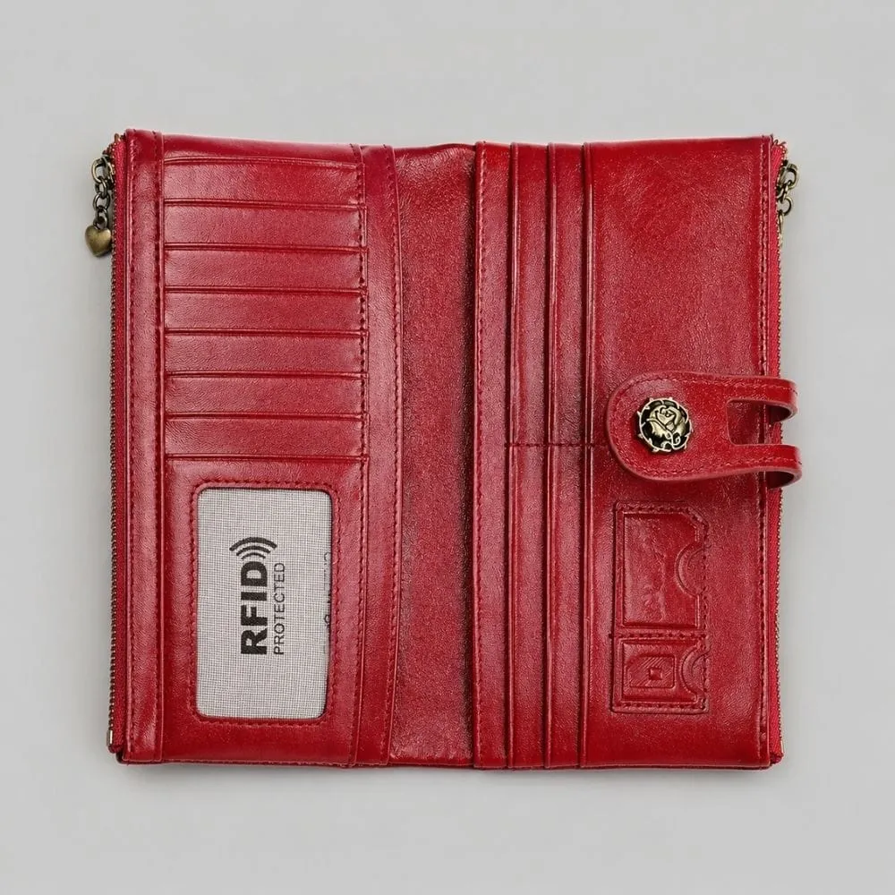 Maison Sacoches Zélia portefeuille noir cuir grand