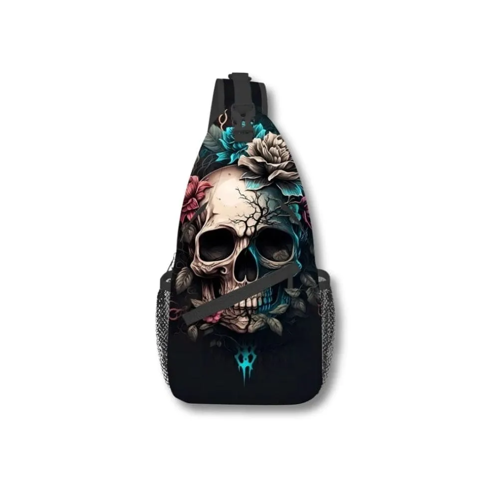Maison Sacoches Skull sac bandoulière motif 7 tissu