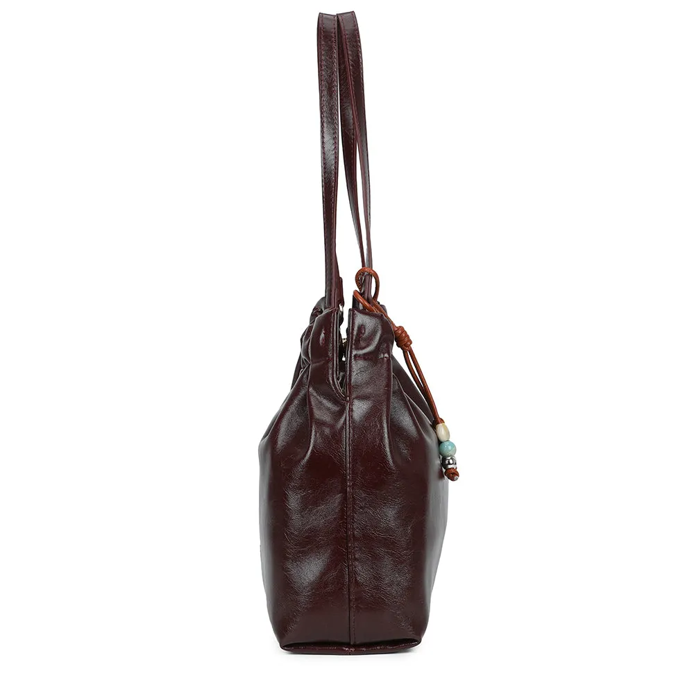 Gallantry Paris Le Mahé sac cabas bordeaux brillant