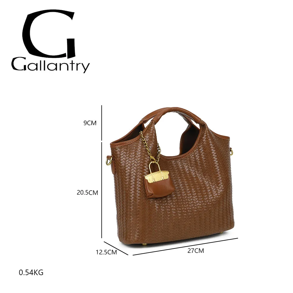 Gallantry Paris La Caramelle sac à main marron effet tressé