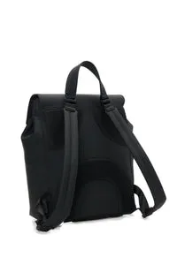 O bag Livigno sac à dos noir toile caoutchoutée