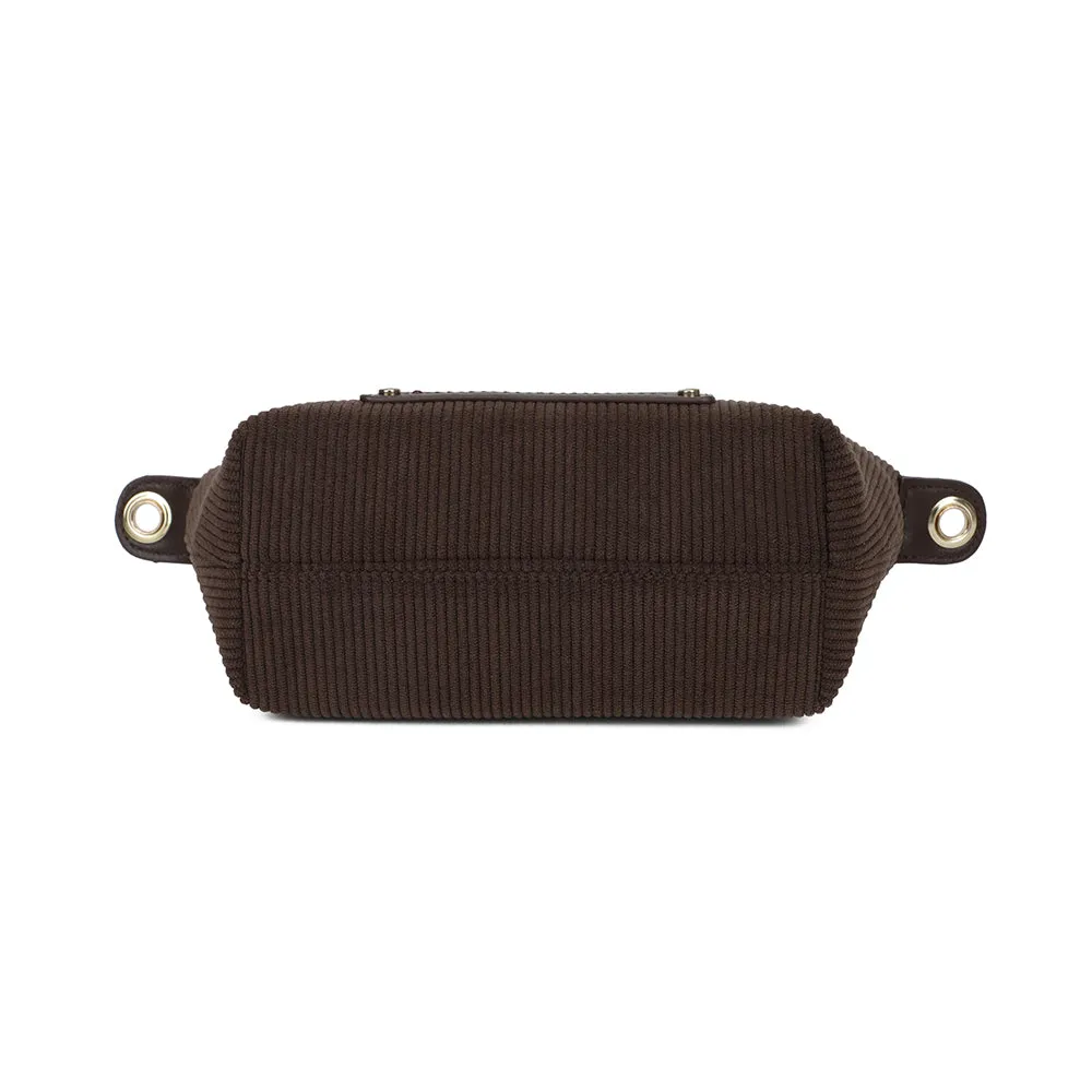 Gallantry Paris La Léandra sac à main coffee velours côtelé