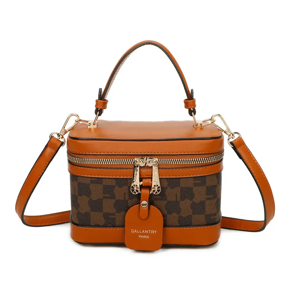 Gallantry Paris Bambino Chic sac vanity damier marron
