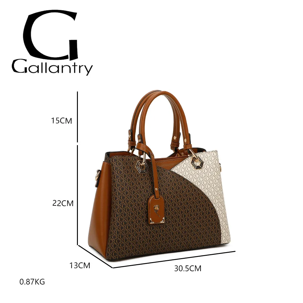 Gallantry Valentina sac à main marron beige bicolore
