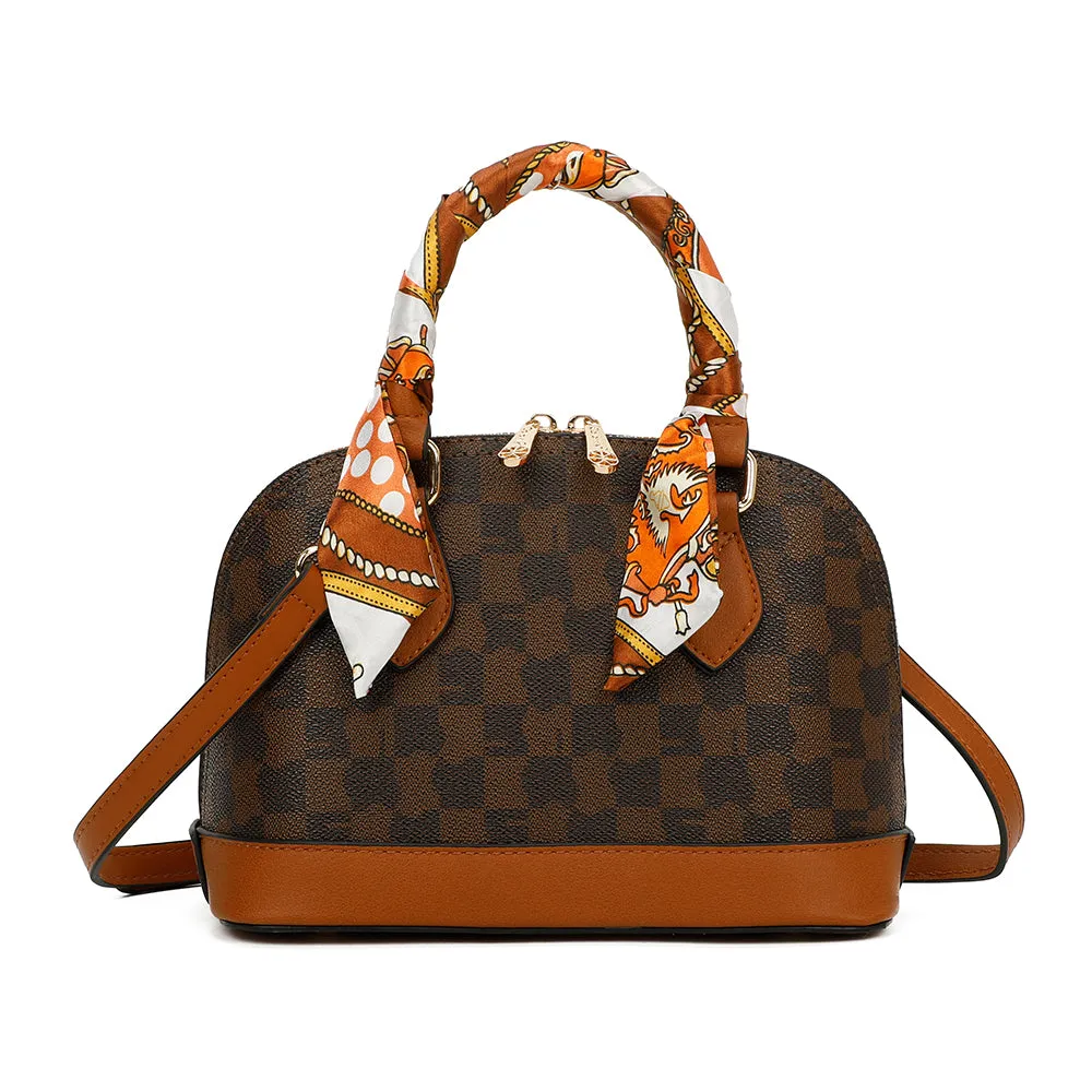 Gallantry Paris Charlotte sac à main marron damier