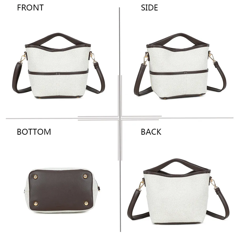 Gallantry Paris Ava Épure sac à main Beige/Coffee bicolore