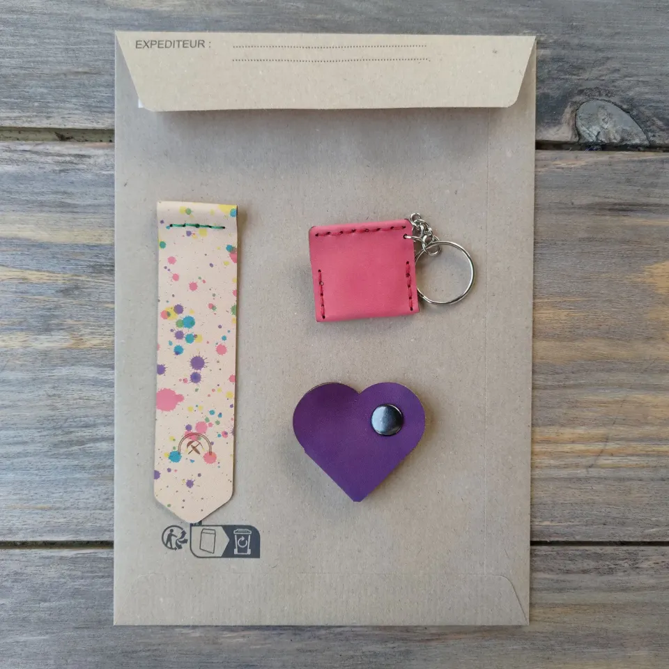 CagnaCuir Atelier Pochette Surprise lot cuir 3 pièces