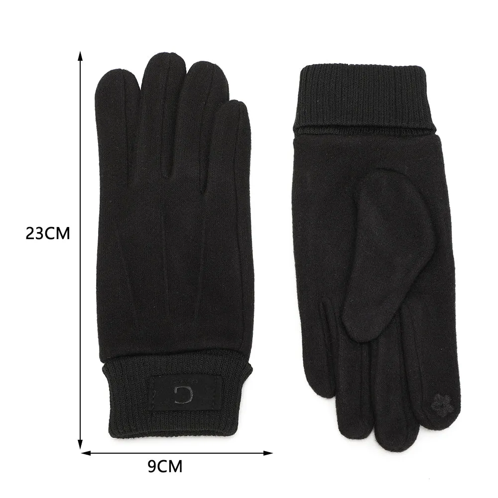 Gallantry Maille Intemporelle gants Noir tactiles
