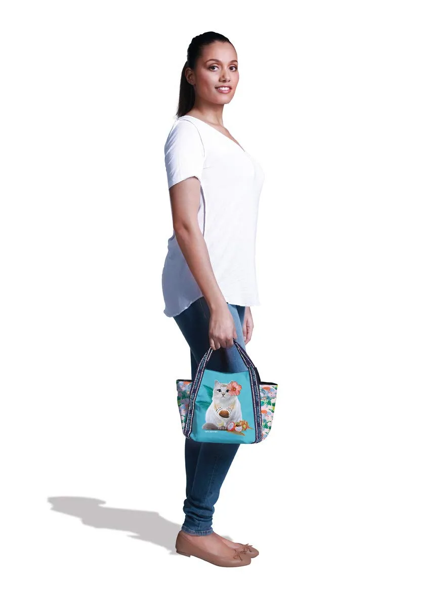 Téo Jasmin Jasmine Tropical petit cabas toile
