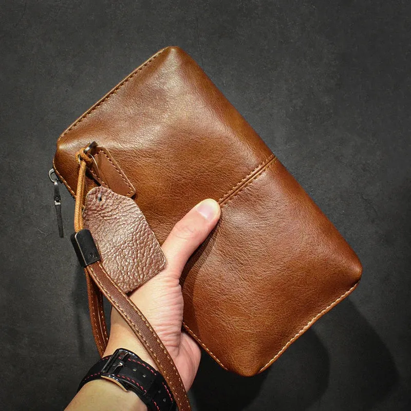 Mon Sacoche Pochette Longue en Cuir Homme Noir