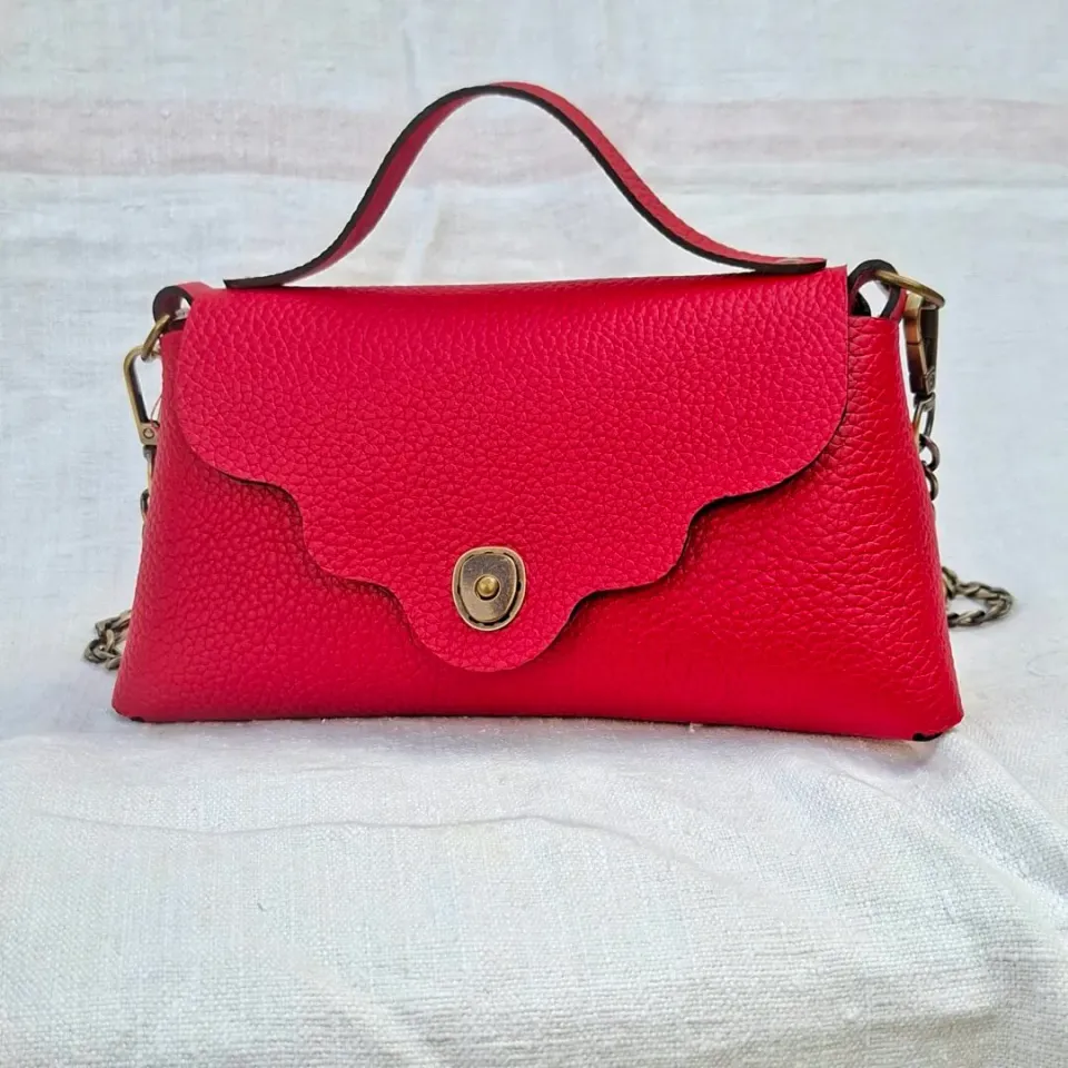 Atelier Anne R Capucine sac bandoulière cuir framboise