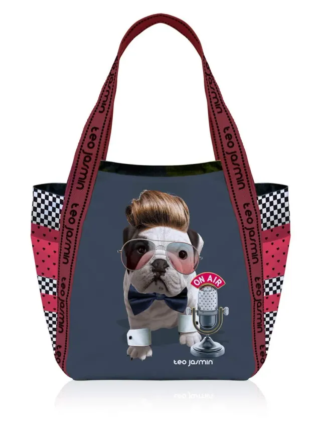 Téo Jasmin Teo Rockabilly cabas grand toile