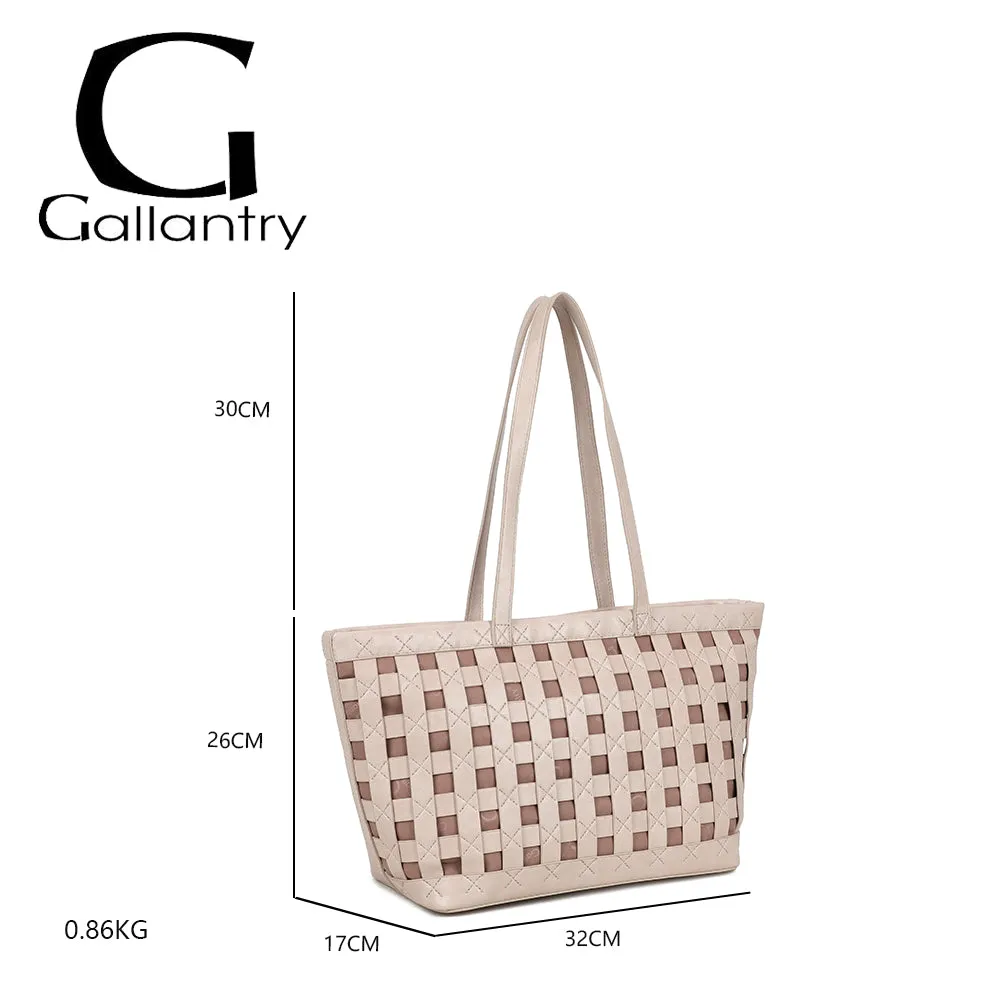 Gallantry Paris Naeva sac à main beige tressé