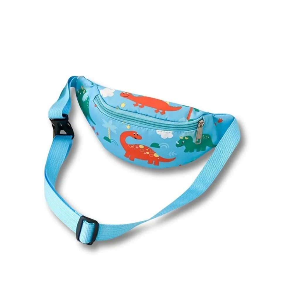 Maison Sacoches Titou Sac Banane Enfant Garcon Bleu Dino 24 cm