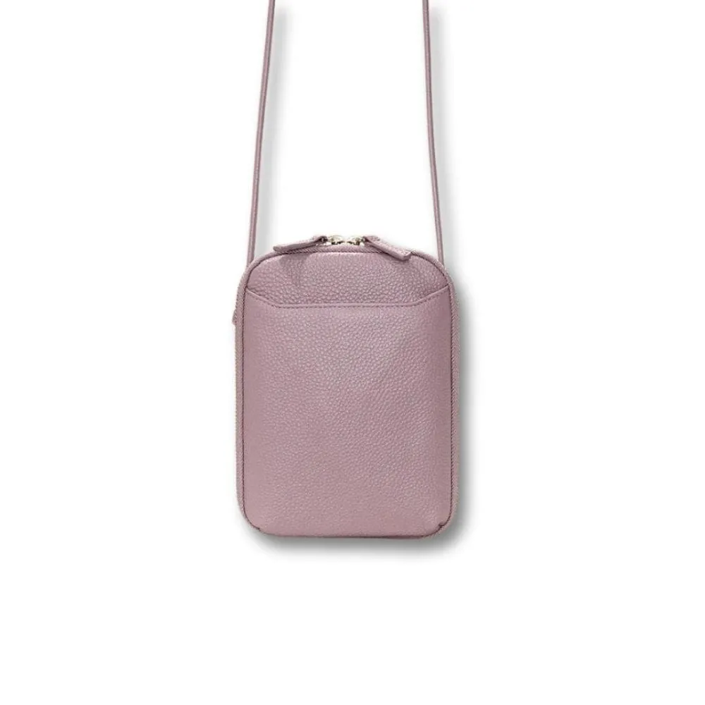 Maison Sacoches Danaé sacoche cuir gris rabat compacte