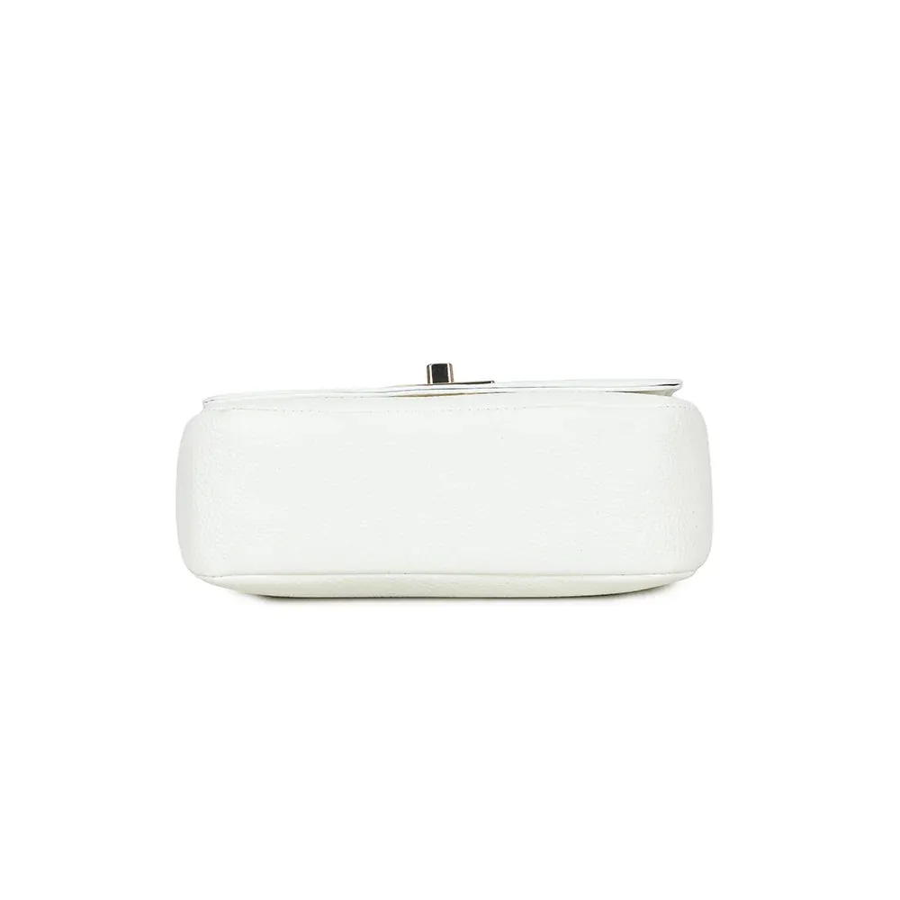 Gallantry Divine sac bandoulière rabat blanc grainé