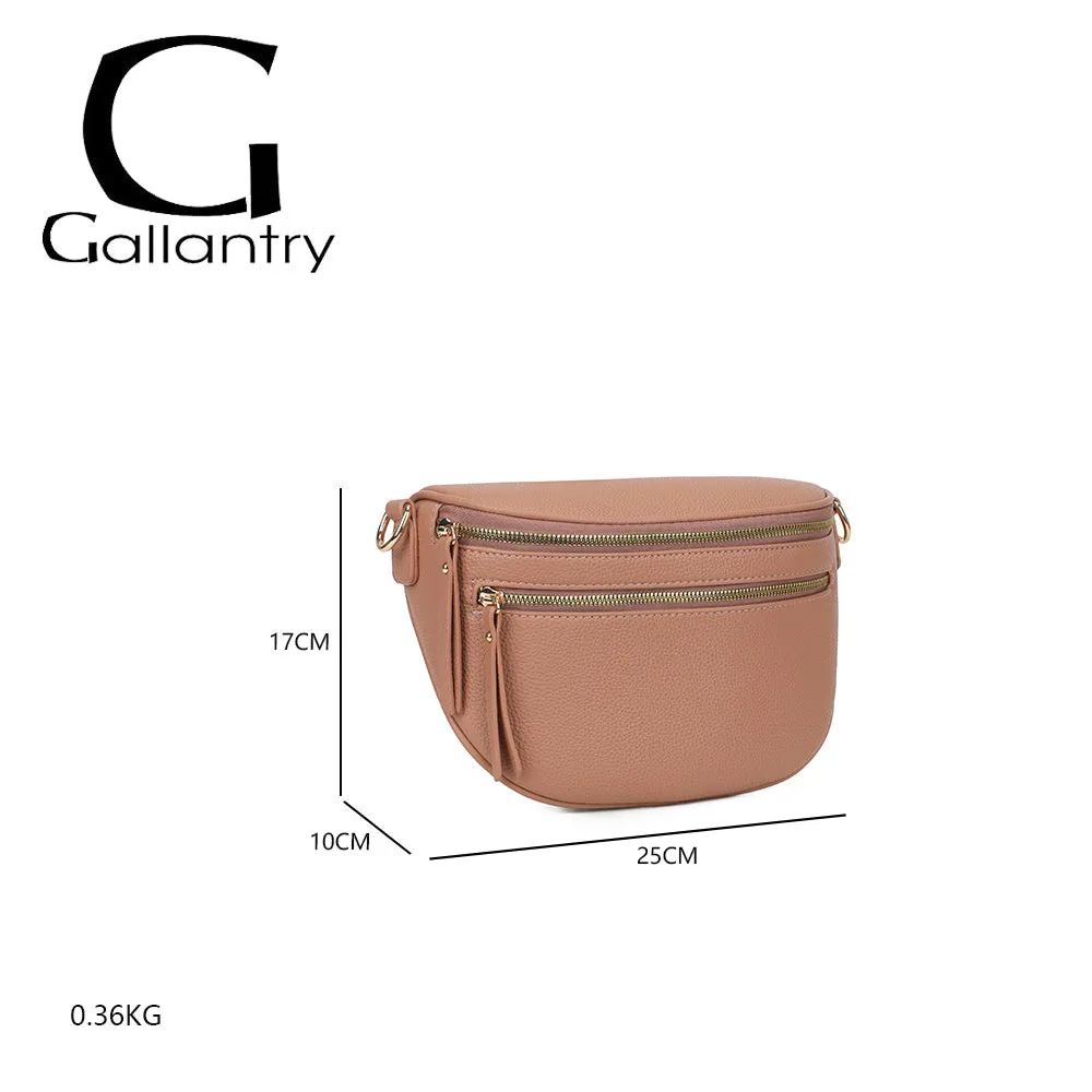 Gallantry Léonie sac banane rose foncé grainé