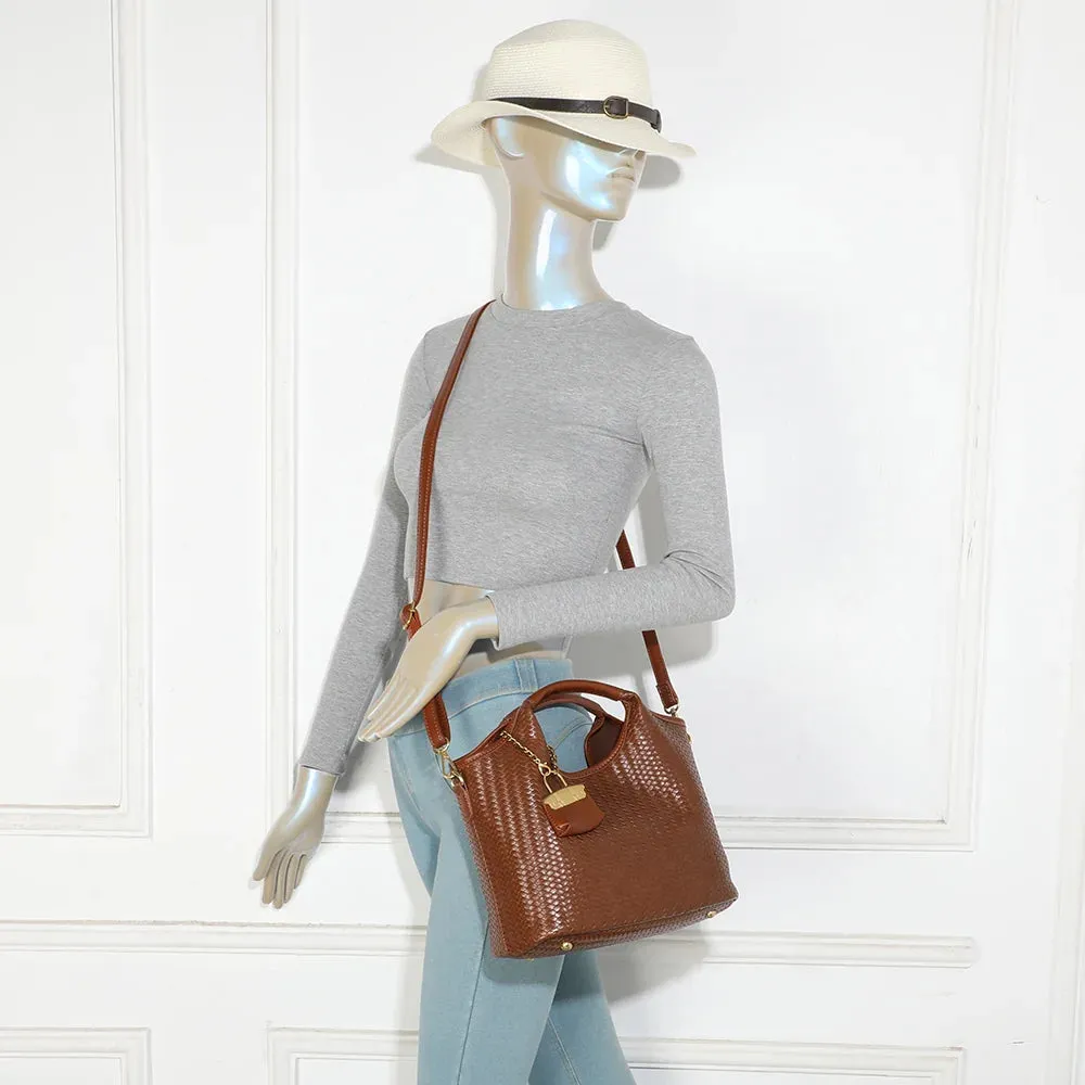 Gallantry Paris La Caramelle sac à main marron effet tressé