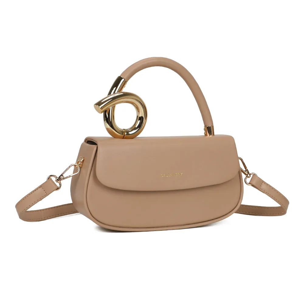 Gallantry Paris La Solyra sac à main rabat Taupe compact