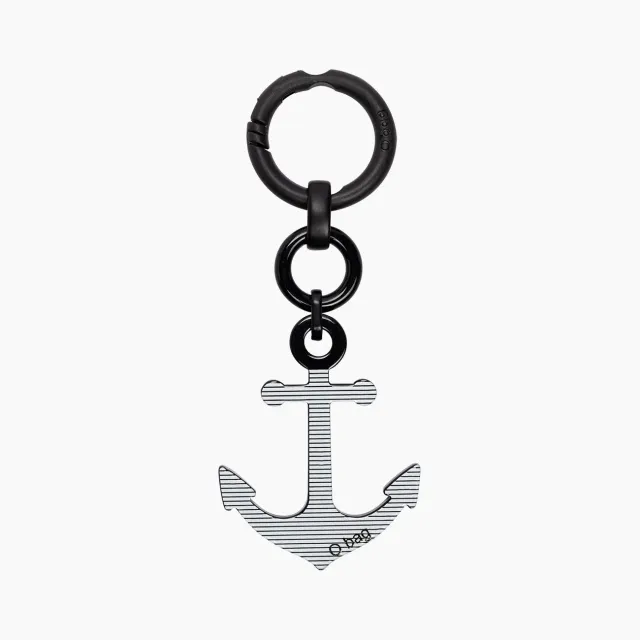 O bag Anchor porte-clés sac noir blanc rayé