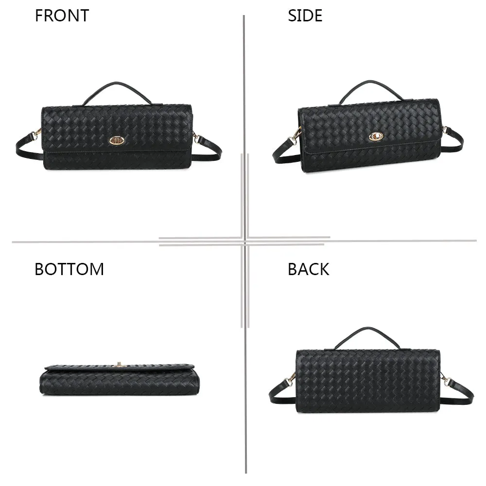Gallantry Paris Élixir Tressé sac à main noir tressé