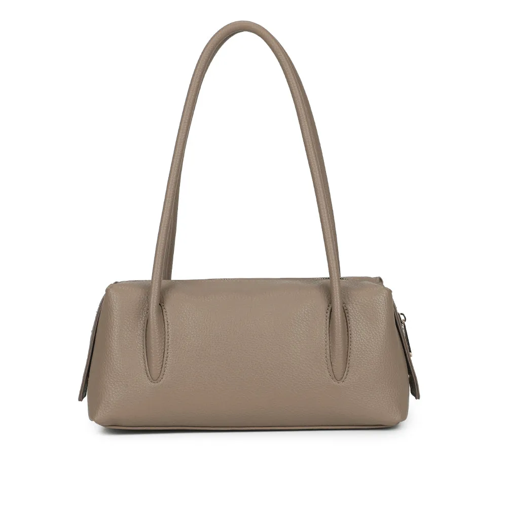 Gallantry Linotte sac à main zippé taupe grainé