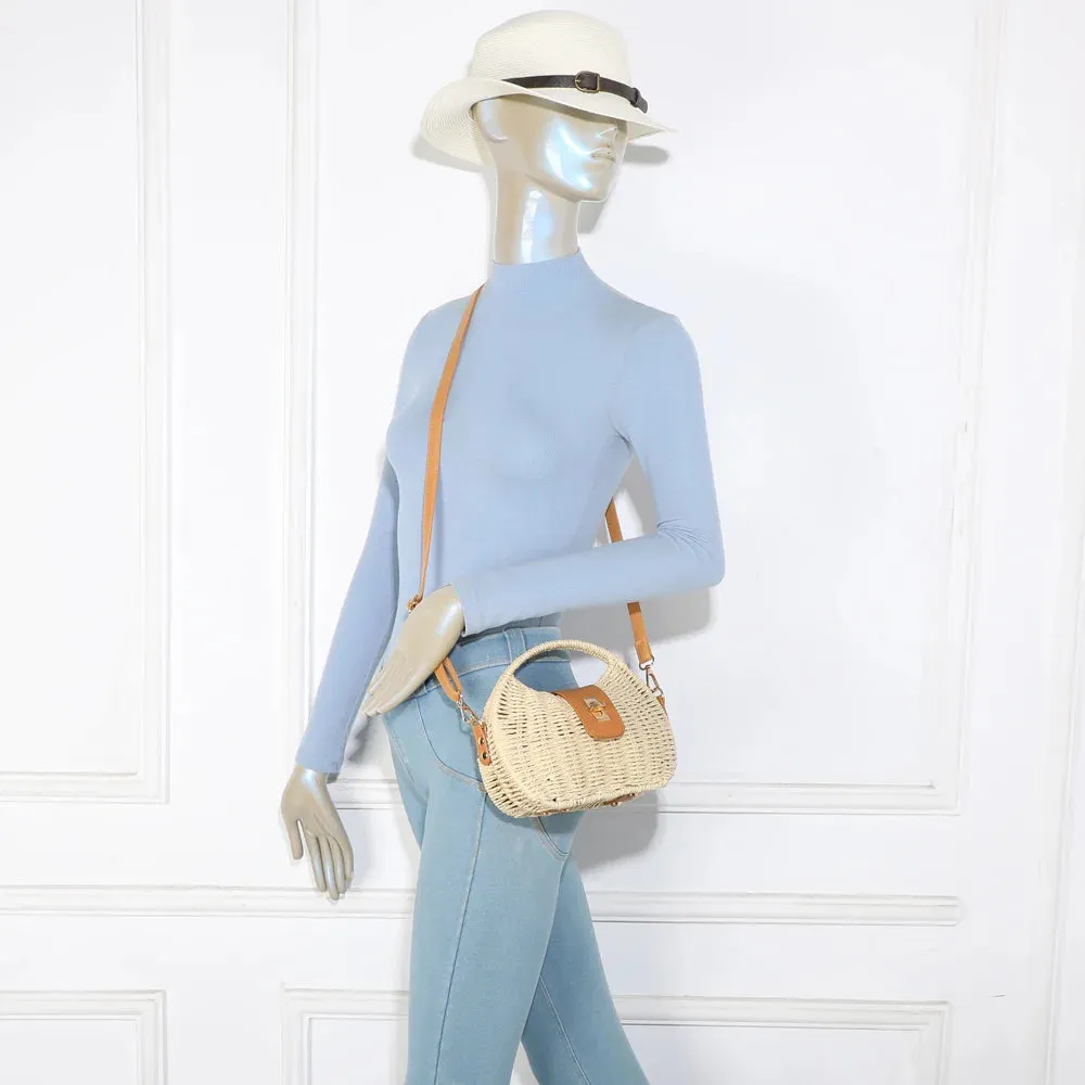 Gallantry Paris Palma sac main beige paille