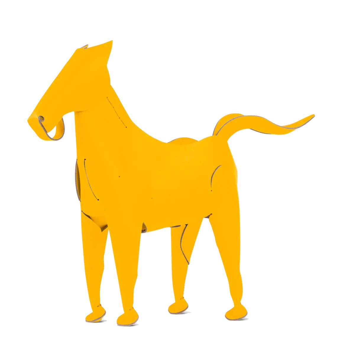 Hexagone Cuir Cheval pot à crayons cuir rouge 27 cm