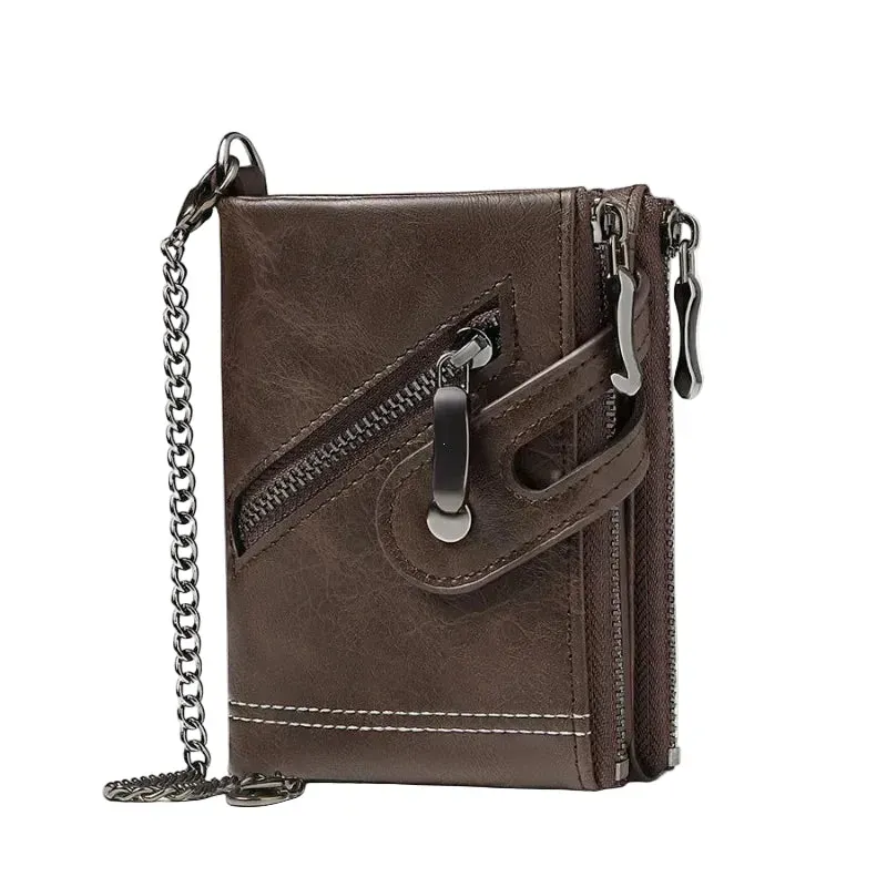 Mon Sacoche Vintage Portefeuille Chaîne Café RFID