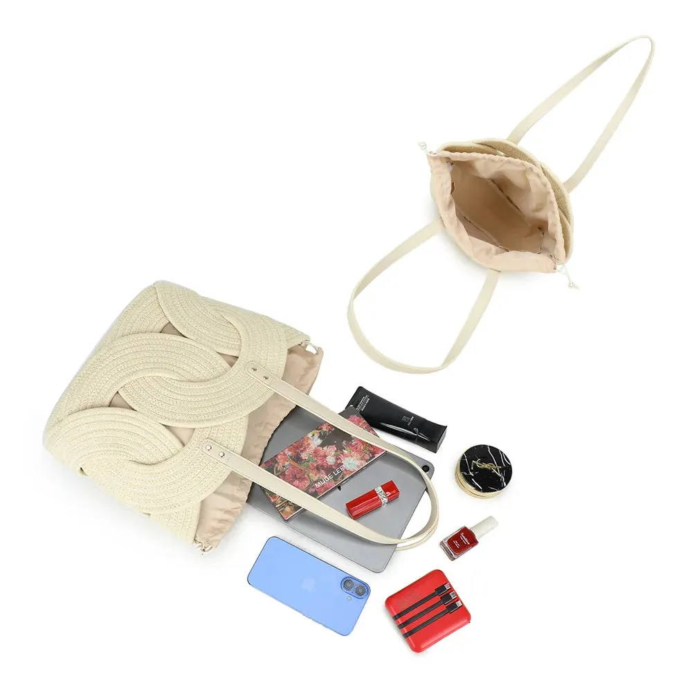 Gallantry Paris Candyloop sac cabas corde tressée or