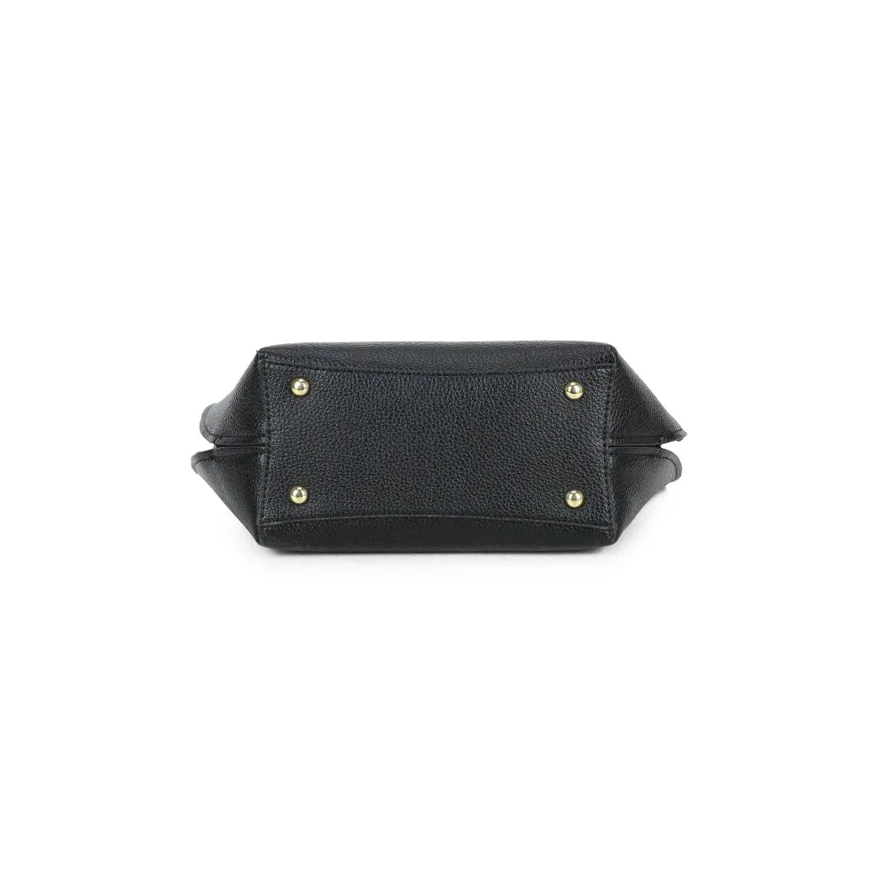 Gallantry Élora sac à main noir simili cuir grainé